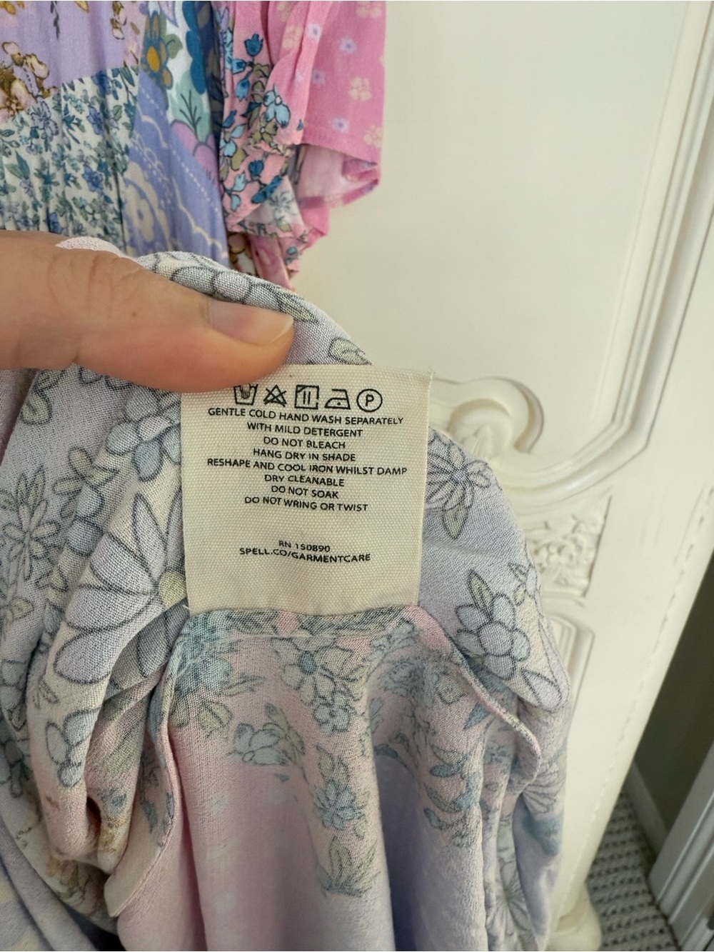 Spell Cha Cha Gown Bohemian Floral Maxi Dress in Lavender and Pink - Picture 5 of 5
